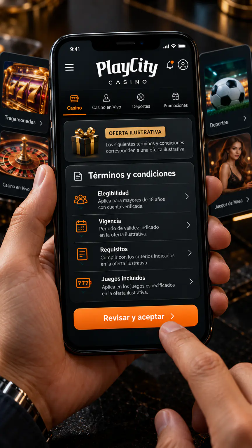 Condiciones de una oferta en el celular
